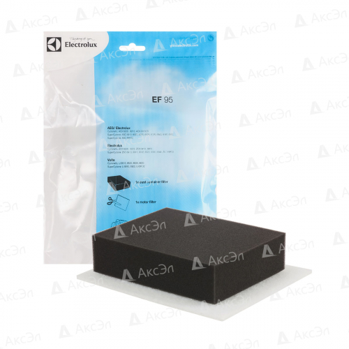 Комплект оригинальных универсальных фильтров для пылесоса AEG/ELECTROLUX, 2 шт., многоразовые моющиеся, бренд: ELECTROLUX, арт. EF95.