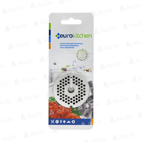 GR1-3 Решетка Eurokitchen для мясорубки/кухонного комбайна, 53 мм, диаметр отверстий 3 мм