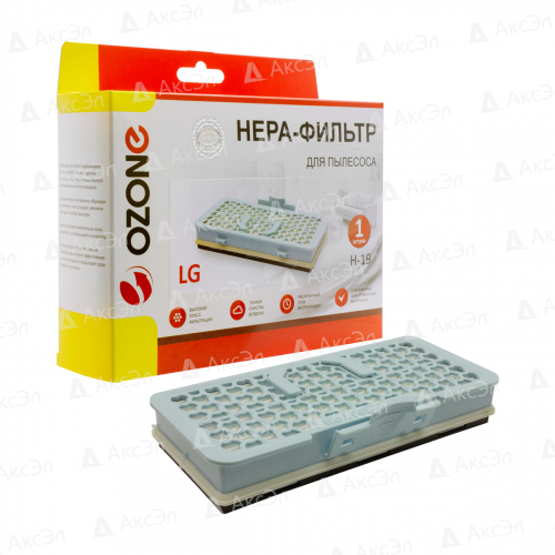 НЕРА фильтр для пылесоса LG, 1 шт., бренд: OZONE, арт. H-19, тип оригинального фильтра: VEF-SQ4NS, ADQ56691102