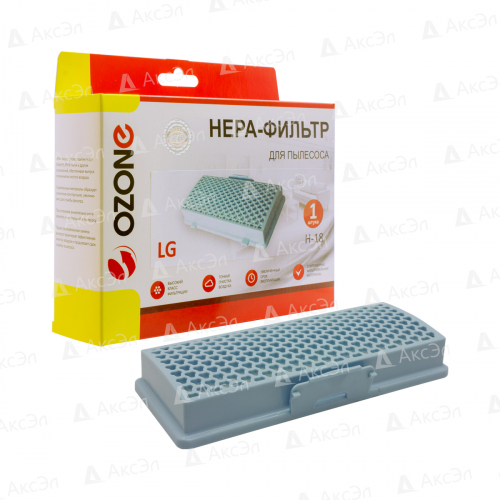 НЕРА фильтр для пылесоса LG, 1 шт., бренд: OZONE, арт. H-18, тип оригинального фильтра: ADQ68101904, ADQ68101902