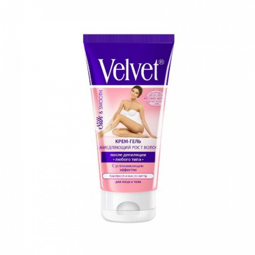 Velvet Крем-гель замедляющий рост волос после депиляции с успокаивающим эффектом, 200мл, 24шт		