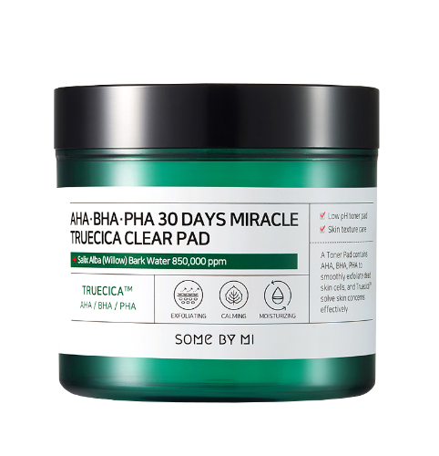 Очищающие диски для лица с кислотами AHA·BHA·PHA 30 DAYS MIRACLE TRUECICA CLEAR PAD 70шт