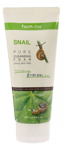 Пенка для лица очищающая с муцином улитки FarmStay Snail Pure Cleansing Foam 180 ml