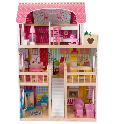 Дом для кукол Edufun с комплектом мебели 90 см