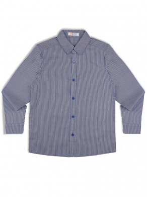 Детская тканая рубашка с длинным рукавом для мальчиков JB220-W111-826 Синий
