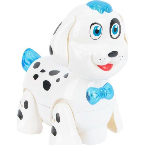 Интерактивная собака Zhorya Собачка 19 см цвет: белый/синий