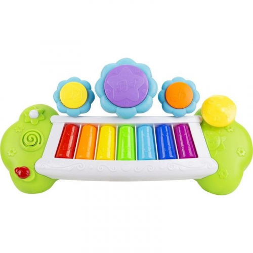 Пианино S+S Toys БамБини, 32 см, цвет: белый/зеленый