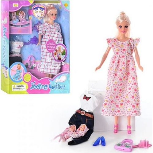 Кукла Defa Беременная кукла Lucy со съемным животом и двумя малышами в ассортименте 28 см