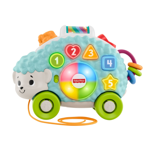 Интерактивная игрушка Fisher-Price Обучающий Ёжик 22 см, цвет: голубой