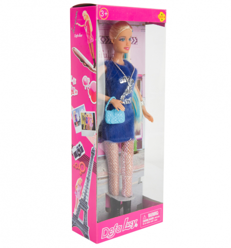 Кукла Defa Модница в синем платье 28 см