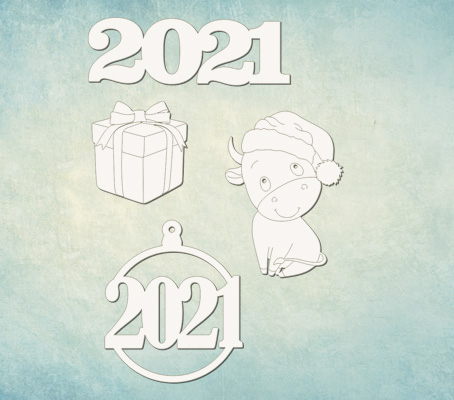 Чипборд набор “С новым 2021 годом”
