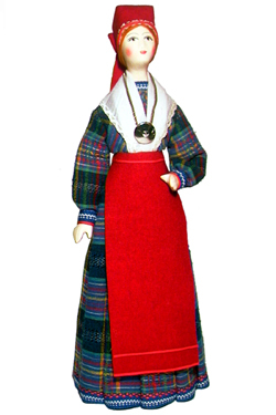 Эстонский праздничный костюм сер. 19в. Область: Rp