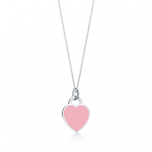 pink heart necklace tiffany