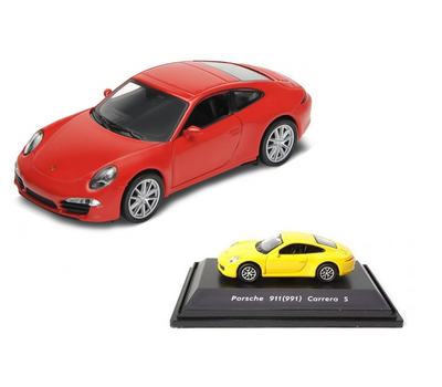 Игрушка модель машины 1:18 Porsche 911 Carrera S (сборка)