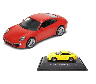 Игрушка модель машины 1:18 Porsche 911 Carrera S (сборка)