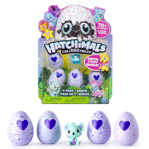 Игрушка Hatchimals коллекционная фигурка 4 штуки +  бонус