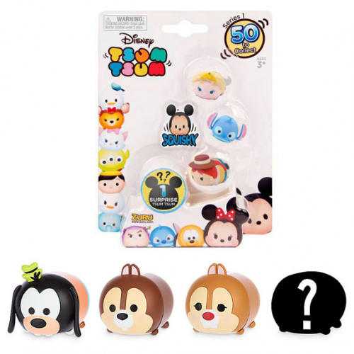 Игрушка фигурка коллекционная Tsum Tsum, уп-ка из 4 шт., 12 шт. в дисплее