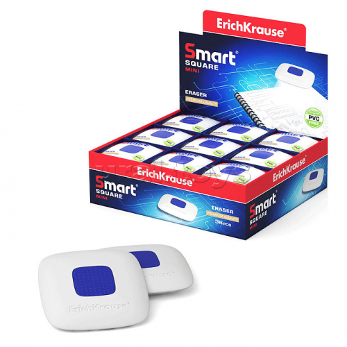 Ластик с пластиковым держателем ® Smart Mini Square (в пакете с европодвесом) (в коробке по 36 шт.)