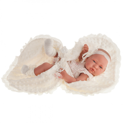 5044 кукла-младенец Сесилия в белом, 42 см