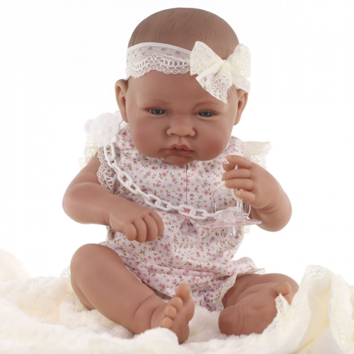 5044 кукла-младенец Сесилия в белом, 42 см