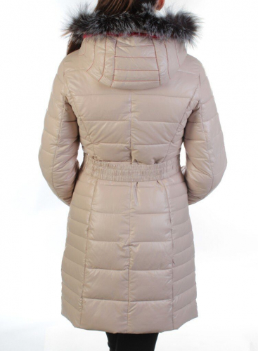 14W021 Пальто женское зимнее (холлофайбер, натуральный мех 
