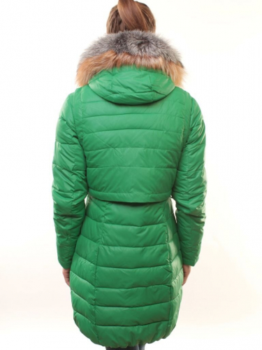 135 Пальто и жилет женские зимние (холлофайбер, натуральный мех лисицы) размер S - 42 российский