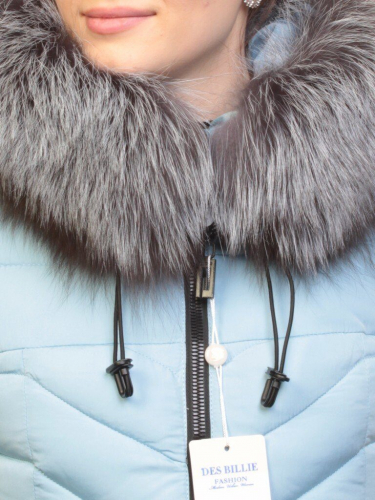 D16-788 Пуховик женский зимний (90% пух, 10% перо, натуральный мех чернобурки) размер M - 44 российский