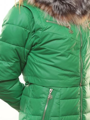 135 Пальто и жилет женские зимние (холлофайбер, натуральный мех лисицы) размер S - 42 российский