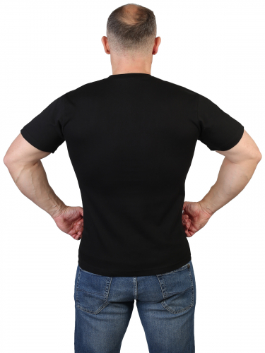 Строгая мужская футболка Спецназа ГРУ – крупный читаемый принт на груди №40А