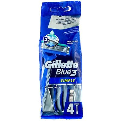 GILLETTE Blue 3 Simple  Одноразовые станки  4шт