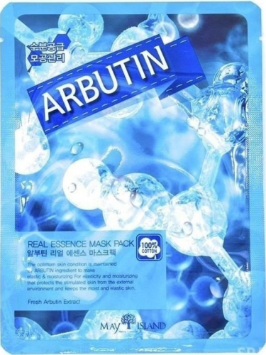 KR/ MAY ISLAND Real Essence Mask Pack Arbutin Маска-салфетка для лица ...