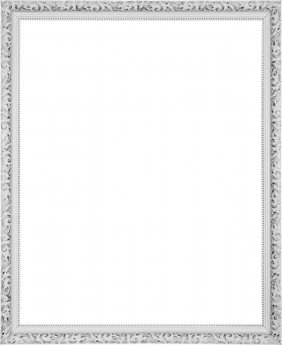 РАМКА без стекла и картона белая с серебром_BV1930-5