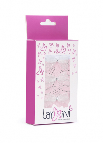 LARMINI Гольфы LR-G-171745-3B-SO-S, цвет розовый/белый