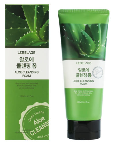 LEBELAGE Очищающая пенка Алоэ 180мл. asiatut