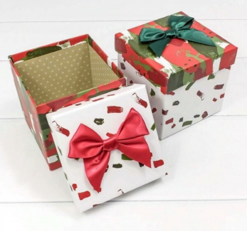 Новогодняя подарочная коробка Куб 11,5*11,5*11,5 