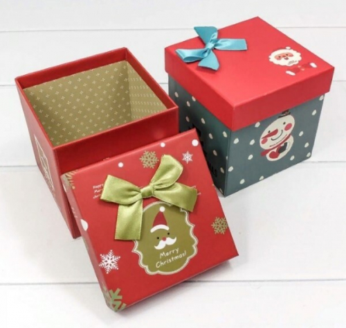 Новогодняя подарочная коробка Куб 11,5*11,5*11,5 