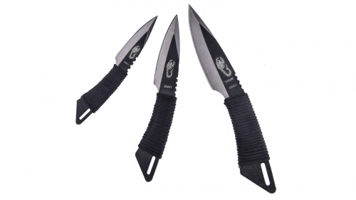 Тренировочные ножи с плетеной рукоятью Anlook 225577 - шикарный подарок для ножеманов - недорогие метательные ножи, можно использовать как ножи для выживания. Качественная сталь и спеццена от нашей фабрики-партнера! №1248