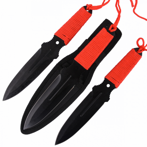 Тренировочные ножи метательные для спорта 3-SET Black №122