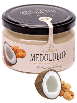 Крем-мёд Медолюбов кокос с миндалем 250мл