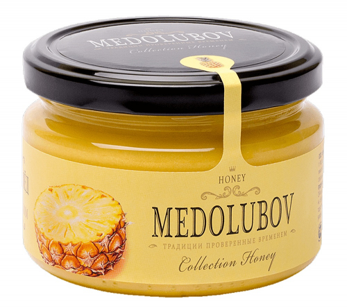Крем-мёд Медолюбов с ананасом 250мл