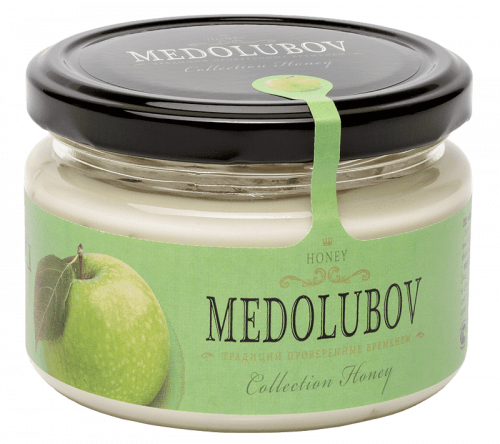Крем-мёд Медолюбов с яблоком 250мл