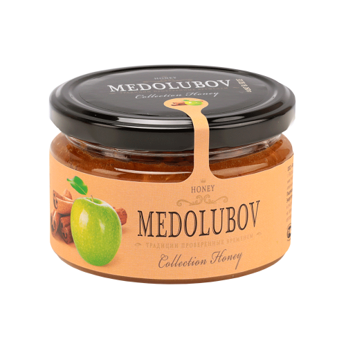 Крем-мёд Медолюбов с яблоком и корицей 250мл