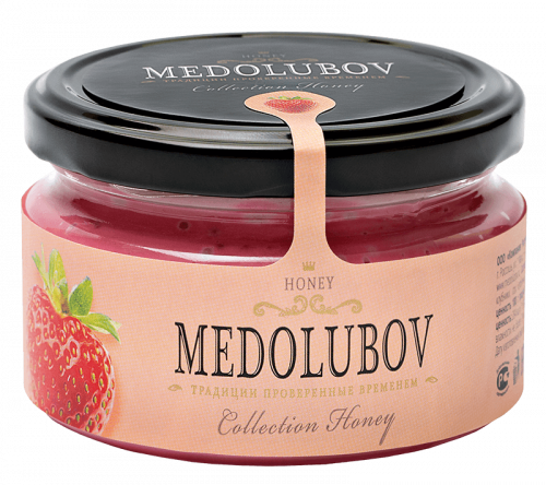 Крем-мёд Медолюбов с клубникой 250мл