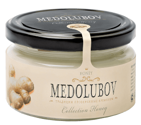 Крем-мёд Медолюбов с имбирем 250мл