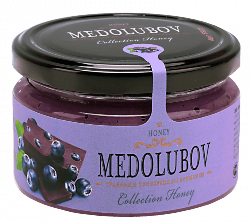 Крем-мёд Медолюбов черника с шоколадом 250мл