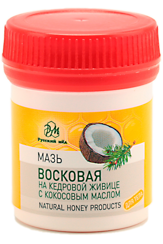 Мазь восковая на кедровой живице с кокосовым маслом 40 гр. Medolubov