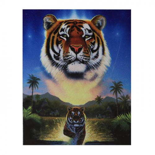 Алмазная мозаика с полным заполнением «Тигр у озера» 38 x 48 см Ag