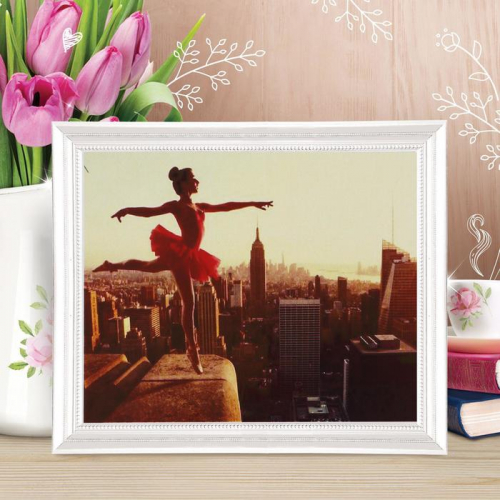 Роспись по холсту «Смелая балерина» по номерам с красками по 3 мл+ кисти+крепеж, 30×40 см
