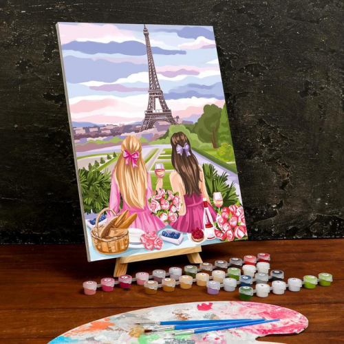 Картина по номерам на холсте с подрамником «Пикник в Париже» 30×40 см