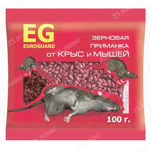 Зерновая приманка от крыс и мыш. 100г EUROGARD х70